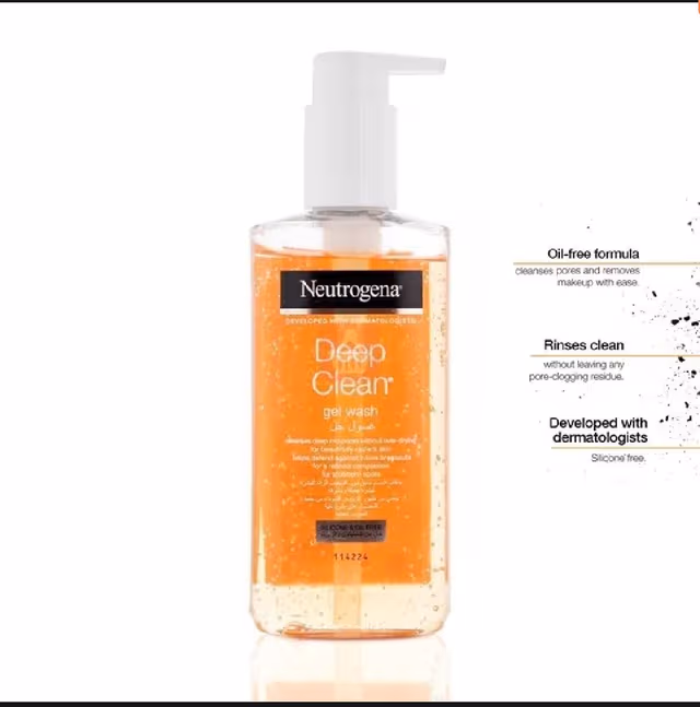 Neutrogena Deep Clean Facial Cleanser Gel Wash 200ml